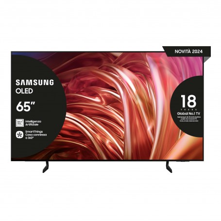 Samsung TV OLED 4K 65” QE65S85DAEXZT Smart TV Wi-Fi Graphite Black 2024, Processore NQ4 AI GEN2, Self-illuminating pixels, Con