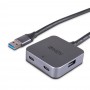 Lindy 43389 hub di interfaccia USB 3.2 Gen 1 (3.1 Gen 1) Type-A 5000 Mbit/s Nero, Grigio