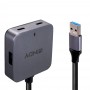 Lindy 43389 hub di interfaccia USB 3.2 Gen 1 (3.1 Gen 1) Type-A 5000 Mbit/s Nero, Grigio