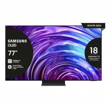 Samsung TV OLED 4K 77" QE77S95DATXZT Smart TV Wi-Fi Graphite Black 2024, Processore NQ4 AI GEN2, OLED Glare Free, Infinity One D