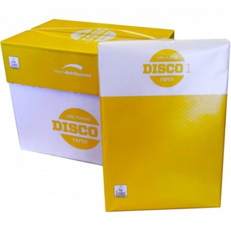 CARTA A4 DISCO 1+ x FOTOCOPIE/STAMPANTI 21x29,7 80gr (conf. 5 Risme x 500 fogli cad.)