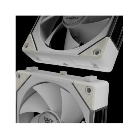 GAMDIAS VENTOLA CASE KIT AEOLUS P2-1201 BIANCO ARGB PWM FAN 120mm
