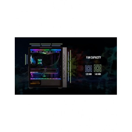 BITFENIX CASE MID.T TRACERY BLACK 3x140mm  FFAN, 1x120mm TRACERY BLACK