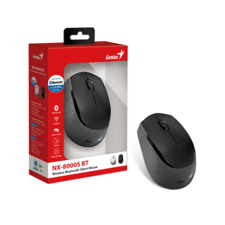 GENIUS MOUSE WIR. NX-8000S BT DUO WIRELESS (BT 5.3+2.4Ghz) BLACK/GRAY