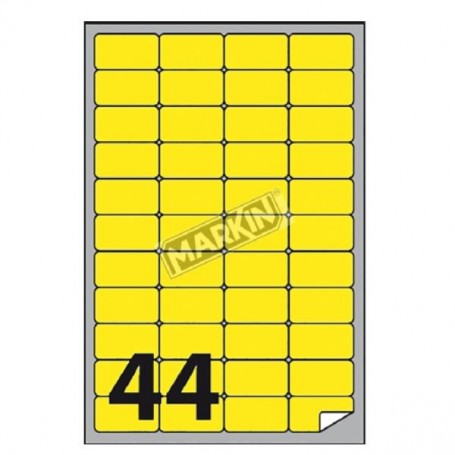 ETICHETTE A4 FLUO GIALLO 47 5X25MM