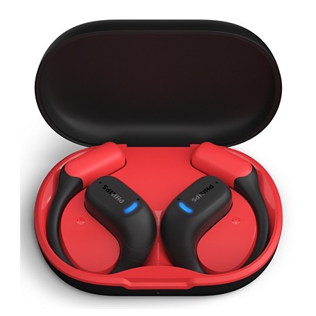 Philips 6000 series TAA6709BK/00 cuffia e auricolare True Wireless Stereo (TWS) A clip Sport Bluetooth Nero, Rosso