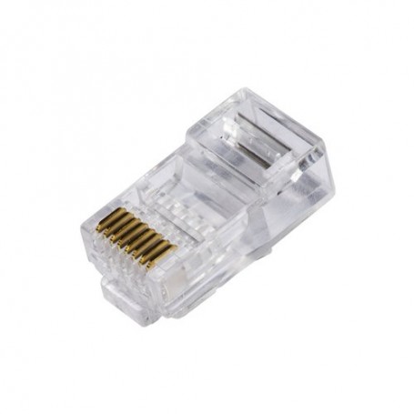 LINK CONFEZIONE 100 CONNETTORI 8 POLI CAT 6 UTP NON SCHERMATO RJ45 PER CAVO FLESSIBILE