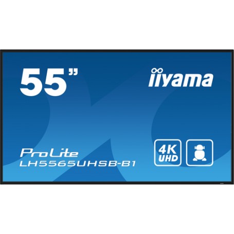iiyama LH5565UHSB-B1 visualizzatore di messaggi Design chiosco 138,7 cm (54.6") LED Wi-Fi 800 cd/m² 4K Ultra HD Nero Processore