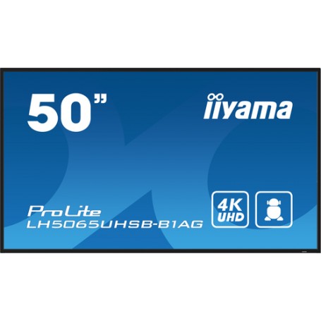 iiyama LH5065UHSB-B1AG visualizzatore di messaggi Pannello piatto per segnaletica digitale 125,7 cm (49.5") LCD Wi-Fi 800 cd/m²