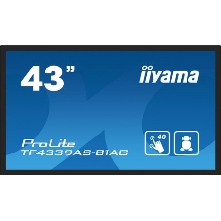 iiyama TF4339AS-B1AG visualizzatore di messaggi Pannello piatto per segnaletica digitale 108 cm (42.5") LED 500 cd/m² 4K Ultra 