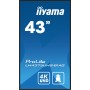 iiyama ProLite Pannello piatto per segnaletica digitale 108 cm (42.5") LCD Wi-Fi 500 cd/m² 4K Ultra HD Nero Processore integrat
