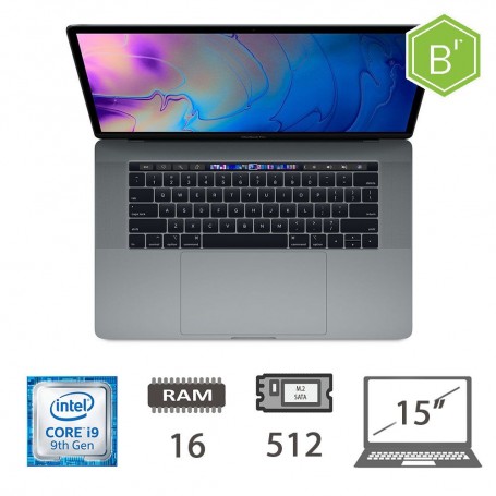 MBP 15,4 T.BAR(2019)I9-9880H/16/512/SG/2Y - B
