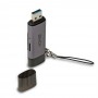 Lindy 43335 lettore di schede USB 3.2 Gen 1 (3.1 Gen 1) Type-A/Type-C Nero, Grigio