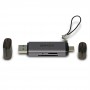 Lindy 43335 lettore di schede USB 3.2 Gen 1 (3.1 Gen 1) Type-A/Type-C Nero, Grigio