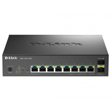 D-Link DMS-1250-10SPL Gestito 2.5G Ethernet (100/1000/2500) Supporto Power over Ethernet (PoE) Nero