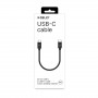 USB-C TO USB-C 30CM BK COTTON