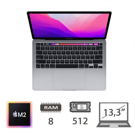 MBP 13,3 T.BAR(2022)M2-8C/8/512/10C GPU/SG/2Y
