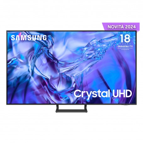 Samsung TV Crystal UHD 4K 55” UE55DU8570UXZT Smart TV Wi-Fi Titan Gray 2024, Processore Crystal 4K, 4K Upscaling, AirSlim Desi