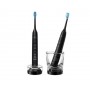 Philips DiamondClean 9000 Sonicare Spazzolini Elettrici Sonici con App, confezione da 2 Spazzolini Neri HX9914/54