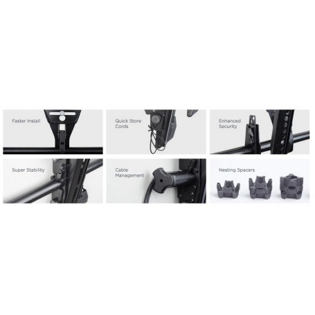 ITB CHMTA1U Supporto TV a parete 139,7 cm (55") Nero