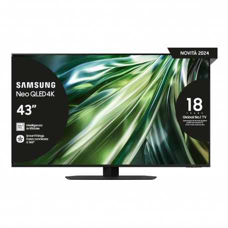 Samsung TV Neo QLED 4K 43" QE43QN90DATXZT Smart TV Wi-Fi Titan Black 2024, Processore NQ4 AI GEN2, Tecnologia Quantum Matrix, Ne