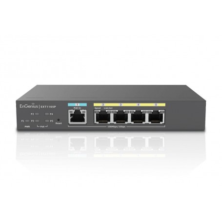 EnGenius EXT1105P switch di rete Gestito L2 Gigabit Ethernet (10/100/1000) Supporto Power over Ethernet (PoE) Nero