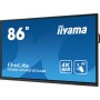 iiyama TE8612MIS-B3AG visualizzatore di messaggi Design chiosco 2,18 m (86") LCD Wi-Fi 400 cd/m² 4K Ultra HD Nero Touch screen 