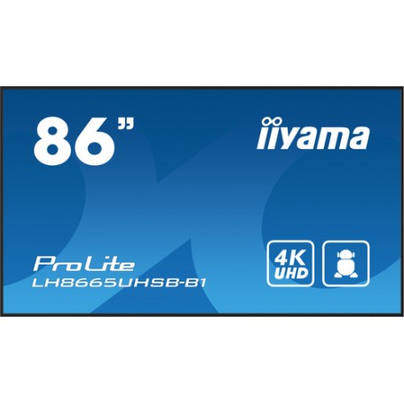 iiyama LH8665UHSB-B1 visualizzatore di messaggi Design chiosco 2,18 m (86") LED Wi-Fi 800 cd/m² 4K Ultra HD Nero Processore int