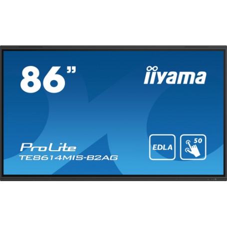 iiyama PROLITE TE8614MIS-B2AG Pannello piatto per segnaletica digitale 2,18 m (86") LCD Wi-Fi 435 cd/m² 4K Ultra HD Nero Touch 
