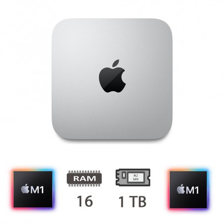 MAC MINI (2020)M1-8C/16/1TB/16/1TB/8C GPU/SLV/2Y