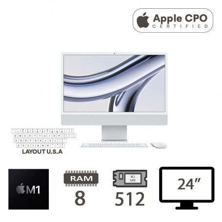 IMAC 24 4,5K (2021)M1-8C/8/512/8C GPU/SLV/2Y-CTO