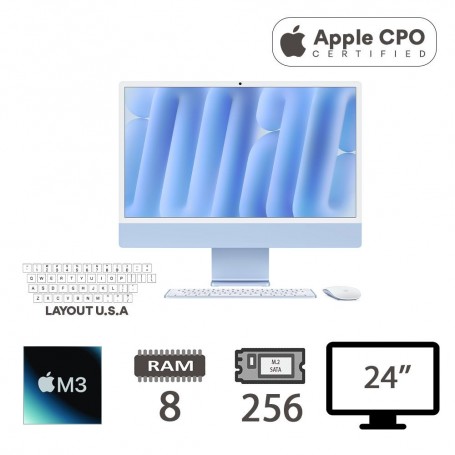IMAC 24 4,5K (2023)M3-8C/8/256/10C GPU/BLUE/2Y-CPO