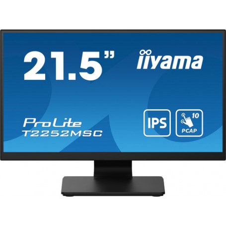 iiyama ProLite T2252MSC-B2AG Monitor PC 54,6 cm (21.5") 1920 x 1080 Pixel Full HD LCD Touch screen Nero