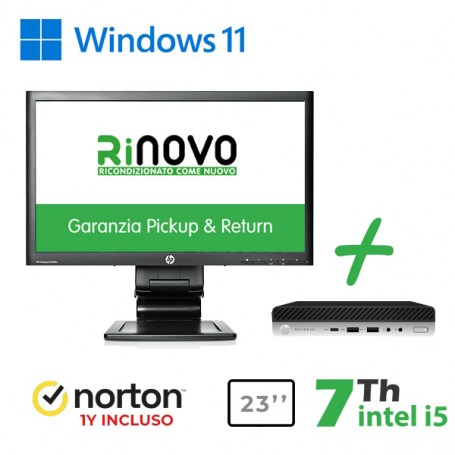 RINOVO HP ULTRA MINI PC REFURBISHED  DM 600-800 G3 RN65532311 NORTON I5-7X00 16GB SSD 256GB W11P + N