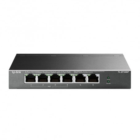 TP-LINK TL-SF1006P switch di rete Fast Ethernet (10/100) Supporto Power over Ethernet (PoE) Nero (TL-SF1006P)