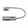 StarTech.com Lettore di schede di memoria multimediale USB 3.0, lettore di schede SD/microSD/CompactFlash, adattatore portatile 