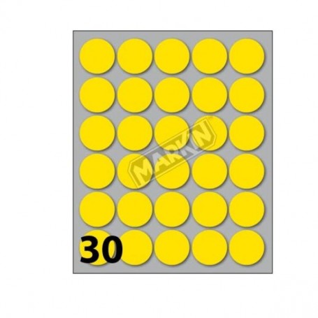 CONF10 BUSTE ETICH 7 GIALLE  DIAM22