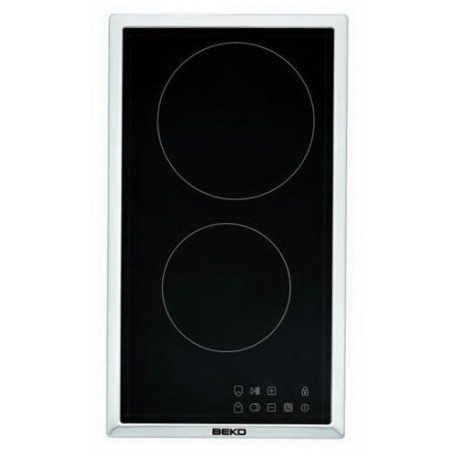 Beko HDMC 32400 TX piano cottura Acciaio inossidabile Da incasso Ceramica 2 Fornello(i) (HDMC 32400 TX)