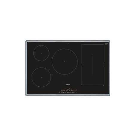 Siemens iQ500 ED845FWB5E piano cottura Nero, Acciaio inossidabile Da incasso Piano cottura a induzione 5 Fornello(i (ED845FWB5E)