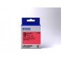 Epson Nastro fondo Pastello Rosso per testo Nero 6/9 LK-3RBP (C53S653001)
