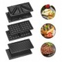 Clatronic ST/WA 3670 tostiera 800 W Nero, Acciaio inossidabile (ST/WA 3670)