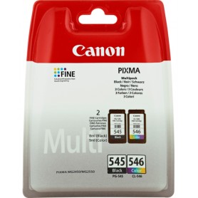 Canon PG-545/CL-546 Multipack cartuccia d'inchiostro 2 pz Originale Nero, Ciano, Magenta, Giallo (8287B006)