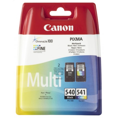 Canon PG-540 / CL-541 cartuccia d'inchiostro 2 pz Originale Nero, Ciano, Magenta, Giallo (5225B007)