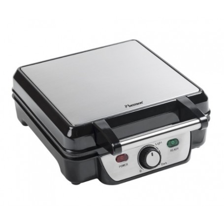 Bestron ASW281 piastra per waffle 4 waffle 1100 W Nero, Acciaio inossidabile (ASW281)