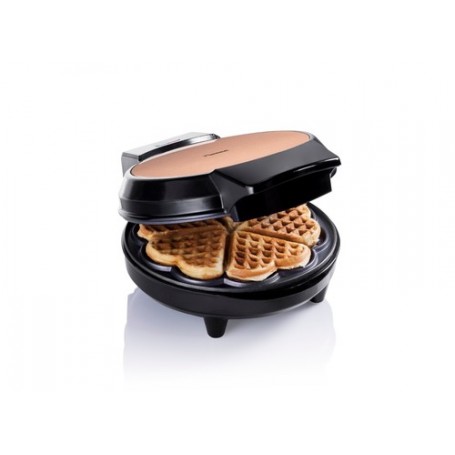 Bestron AWM700CO piastra per waffle 5 waffle 700 W Nero, Rame (AWM700CO)