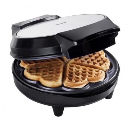 Bestron AWM700S piastra per waffle 5 waffle 700 W Nero, Argento (AWM700S)