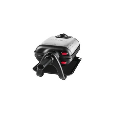 Tefal WM756D piastra per waffle 2 waffle 1200 W Nero, Acciaio inossidabile (WM756D)