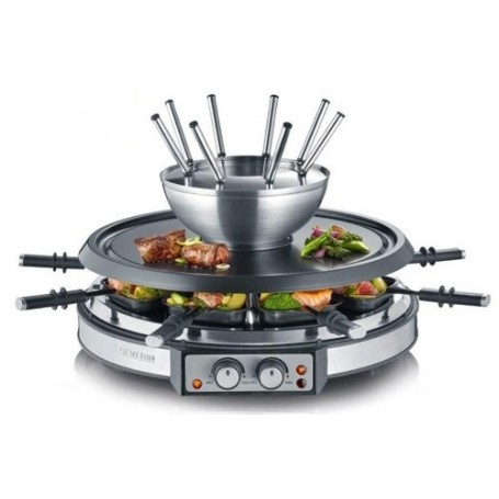 Severin RG 2348 griglia per raclette 8 persona(e) 1900 W Nero, Acciaio inossidabile (RG 2348)