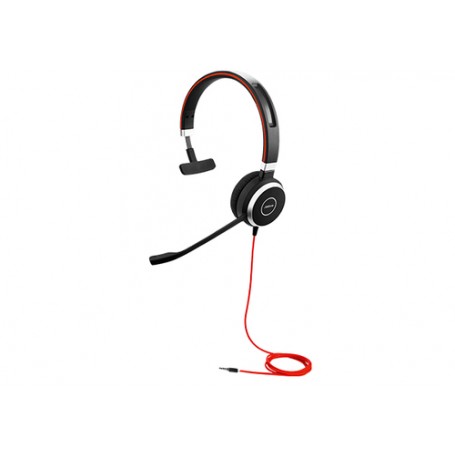 Jabra Evolve 40 Cuffia Padiglione auricolare Connettore 3.5 mm Nero, Rosso, Argento (14401-09)