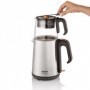 Arzum Heptaze teiera in vetro per la preparazione del tè 2,6 L 1650 W Argento, Nero (AR3024)